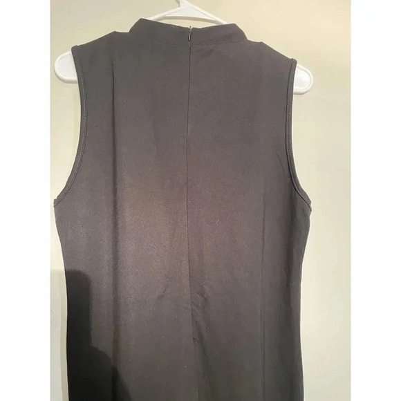 Pink‎ Lily Black Mock Neck Mini Dress with Rhinestone Tassels - Picture 7 of 10